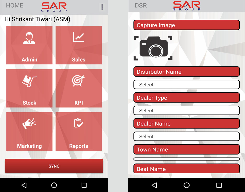 SAR SFA Mobile App